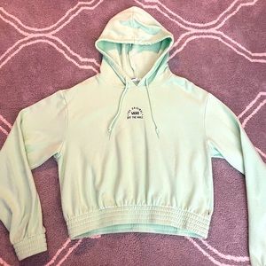 Vans Off the Wall Green Cropped Hoodie!
